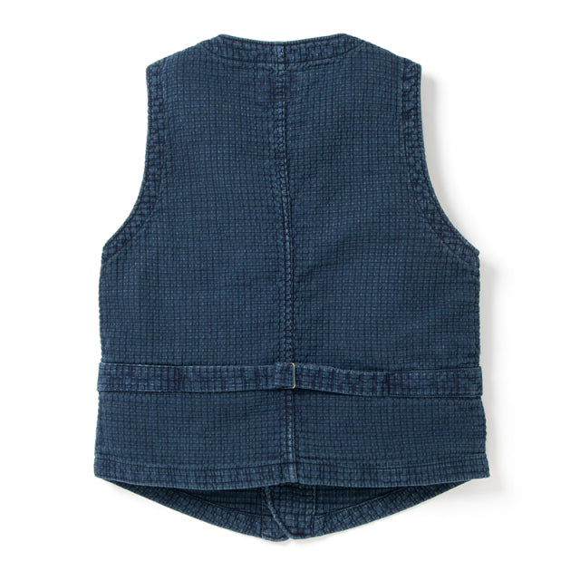 インディゴ刺し子ベスト【4571】