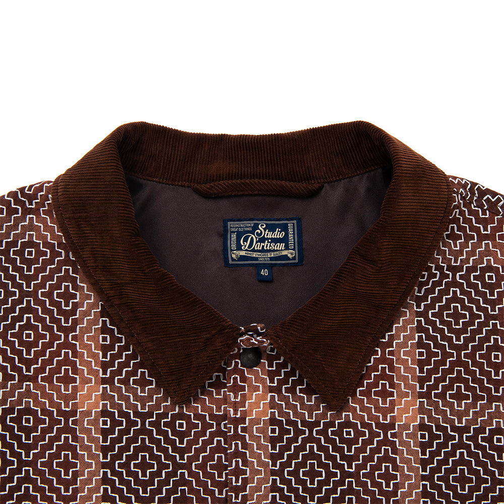 柿渋野良着刺し子コーチジャケット【4618】