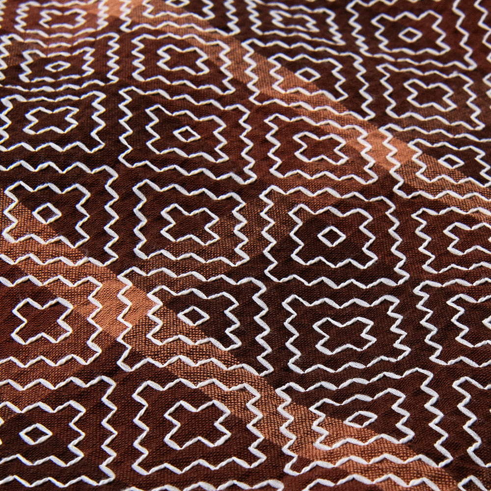 柿渋野良着刺し子コーチジャケット【4618】