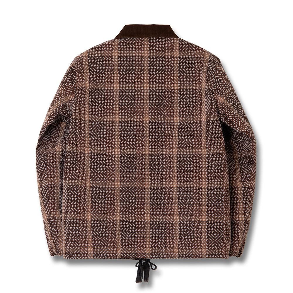 柿渋野良着刺し子コーチジャケット【4618】