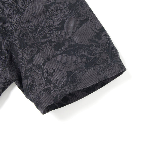 京黒紋付染 百豚ジャガード半袖シャツ【5687】