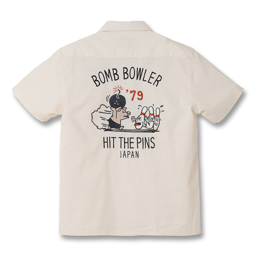 刺繍ボーリングシャツ【5743】