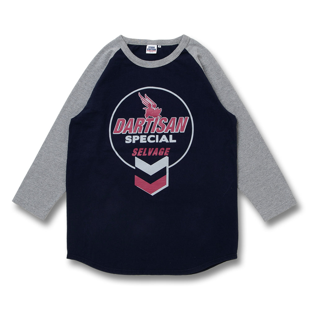 ラグラン7分袖Tシャツ【8196A】