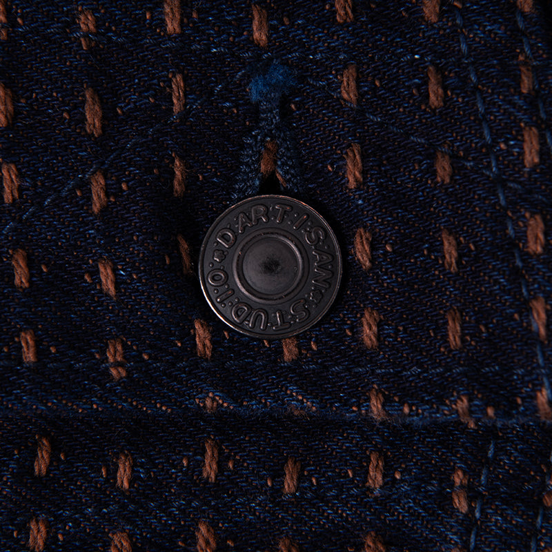 柿渋刺し子デニムジャケット【D4608】