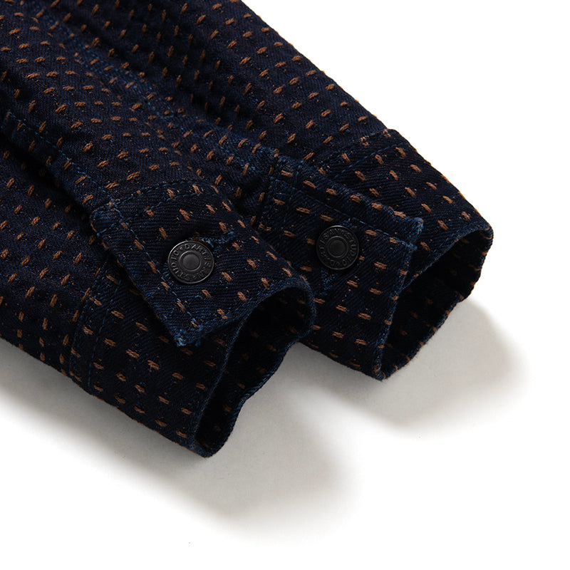 柿渋刺し子デニムジャケット【D4608】