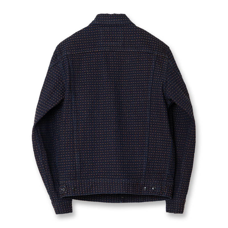 柿渋刺し子デニムジャケット【D4608】