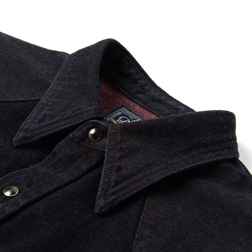ベンガラ染めデニムウエスタンシャツ【D5727】