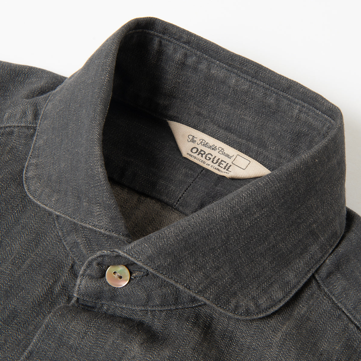 Denim Windsor Collar Short Sleeve Shirt【OR-5109S】