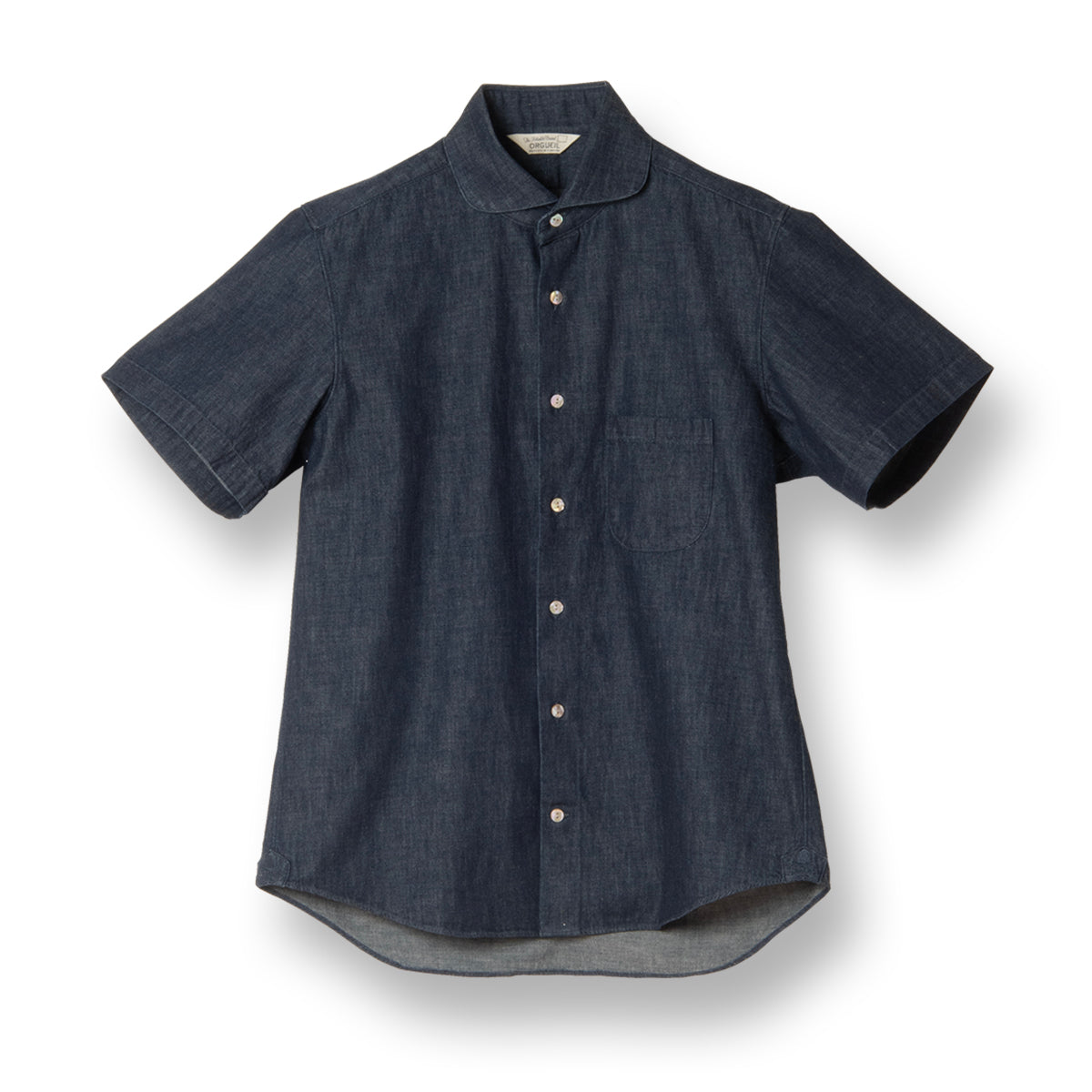 Denim Windsor Collar Short Sleeve Shirt【OR-5109S】