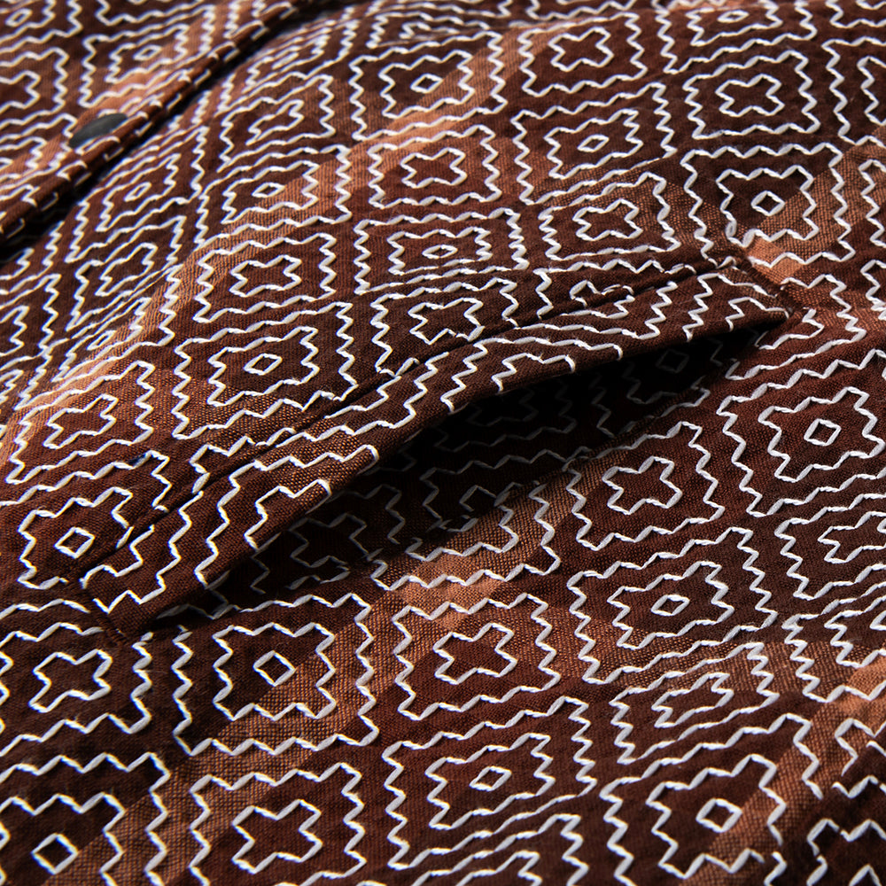 柿渋野良着刺し子コーチジャケット【4618】 – STUDIO D'ARTISAN ONLINE