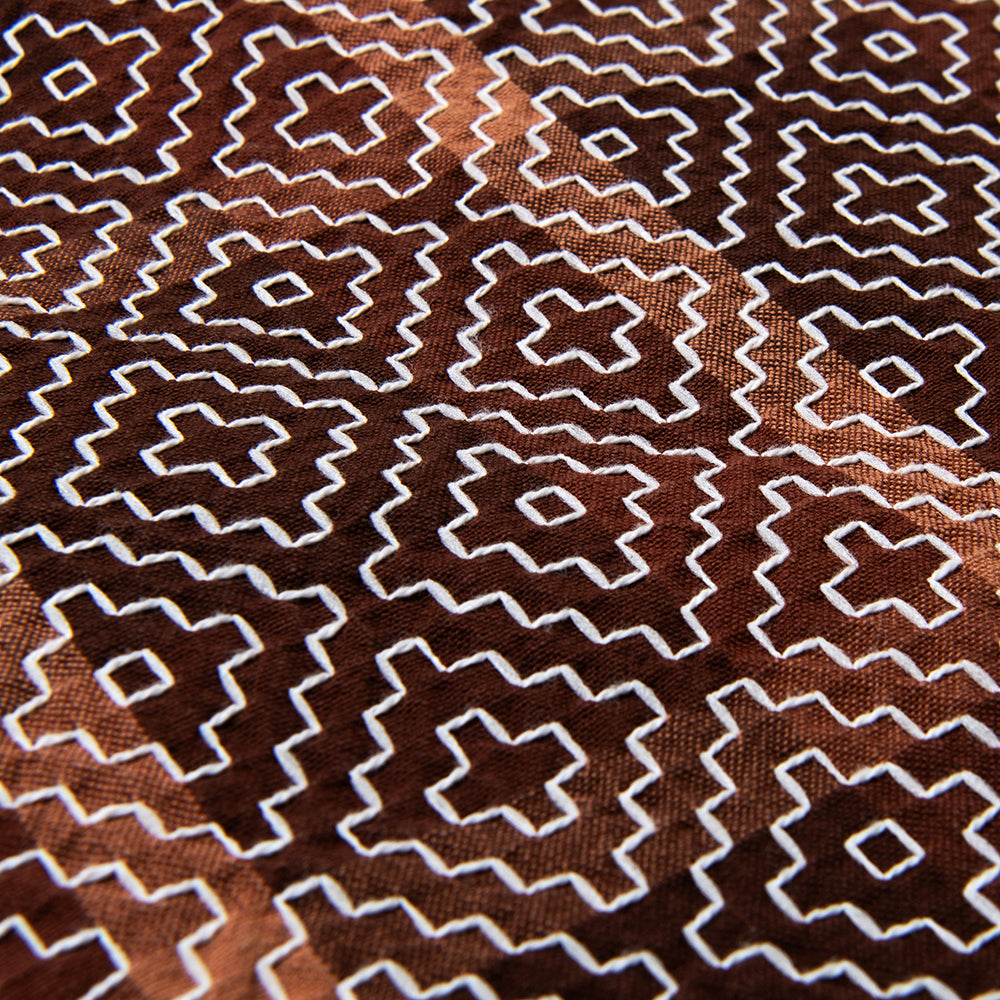 柿渋野良着刺し子コーチジャケット【4618】