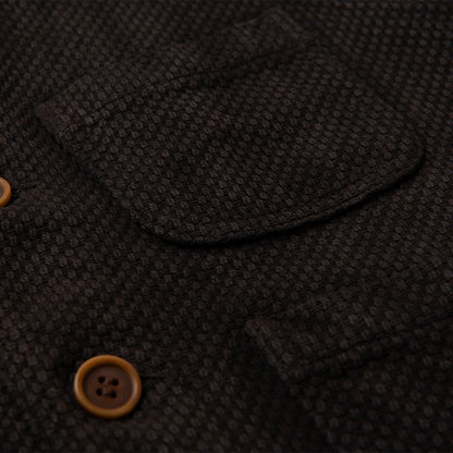 奄美大島泥染刺し子ベスト【4637】