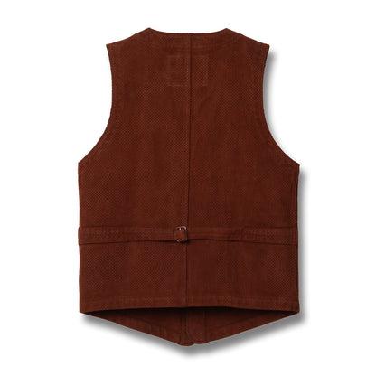 奄美大島泥染刺し子ベスト【4637】