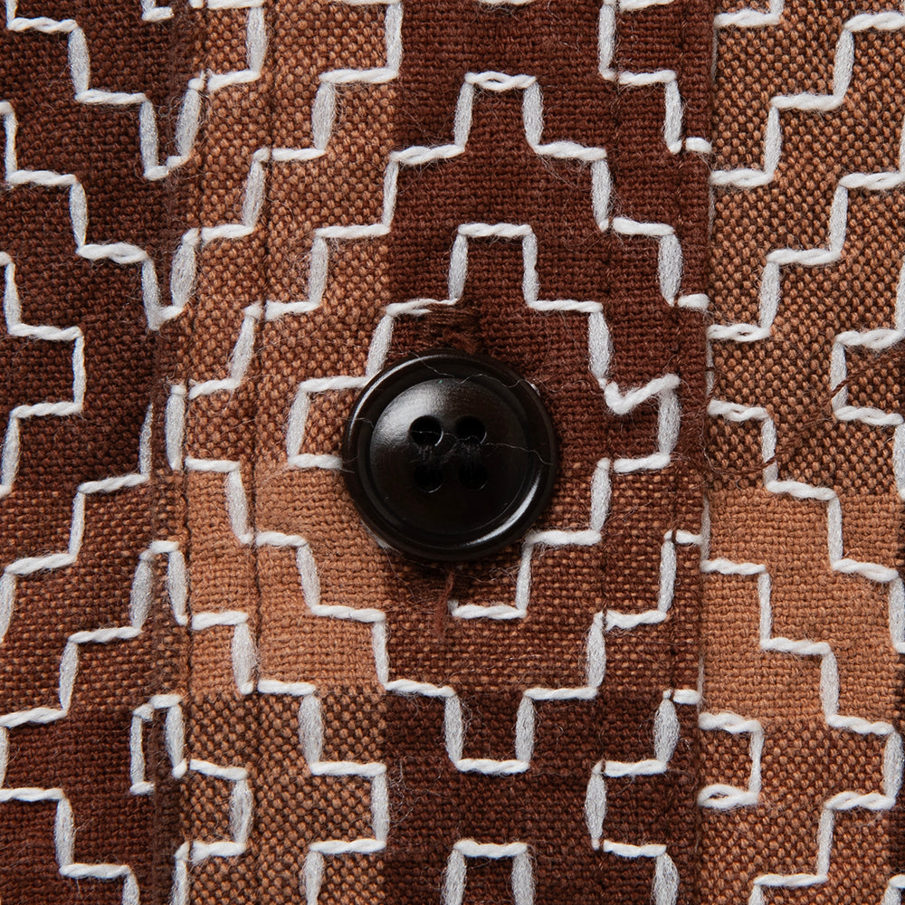 柿渋野良着刺し子シャツ【5726】 – STUDIO D'ARTISAN ONLINE STORE