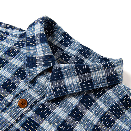 インディゴ野良着長袖シャツ【5737】