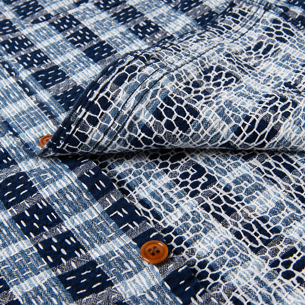 インディゴ野良着長袖シャツ【5737】