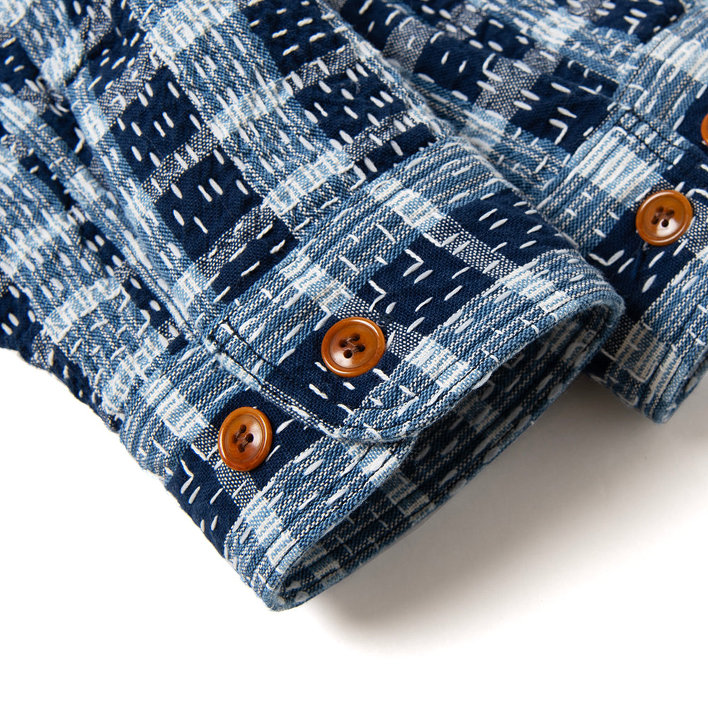 インディゴ野良着長袖シャツ【5737】