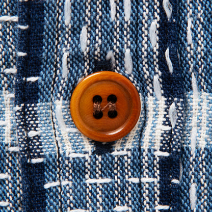 インディゴ野良着長袖シャツ【5737】