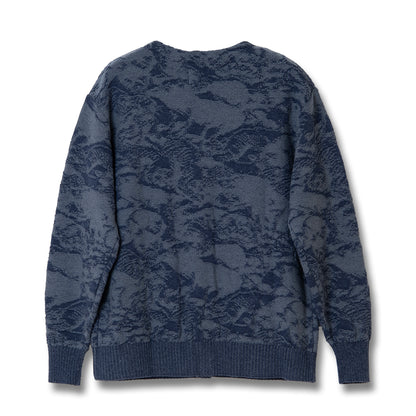 百豚カモフラージュニットカーディガン【8184】