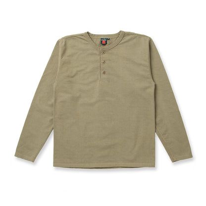 吊り編みヘンリー長袖Tシャツ【8218】