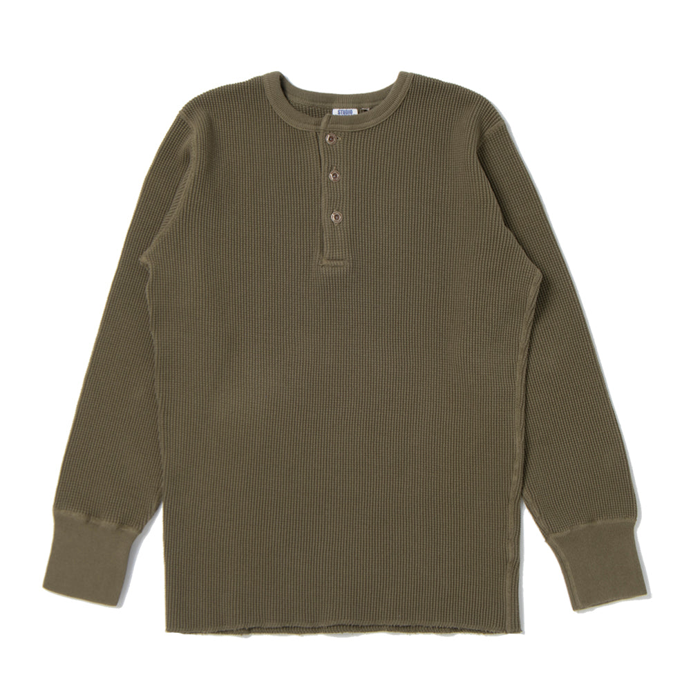 ヘビーサーマルヘンリー長袖Ｔシャツ【9937】