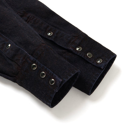 ベンガラ染めデニムウエスタンシャツ【D5727】