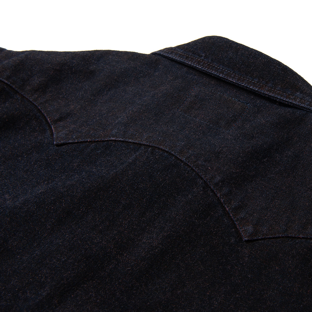 ベンガラ染めデニムウエスタンシャツ【D5727】