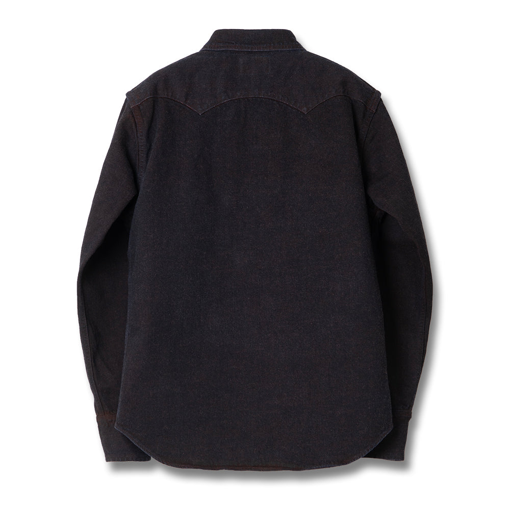 ベンガラ染めデニムウエスタンシャツ【D5727】