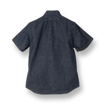 Denim Windsor Collar Short Sleeve Shirt【OR-5109S】