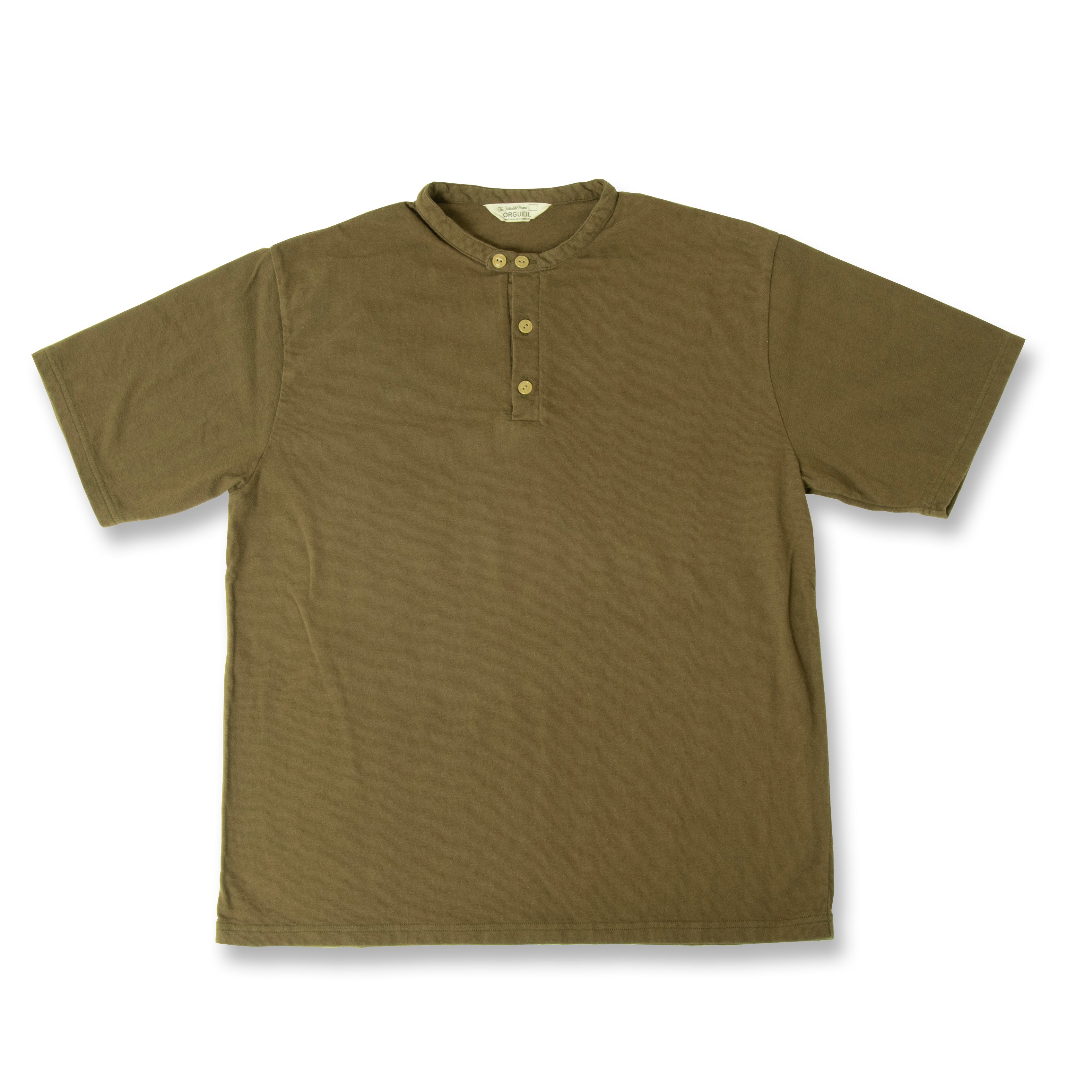 Loop Wheel Henry Neck T-shirt【OR-9113】