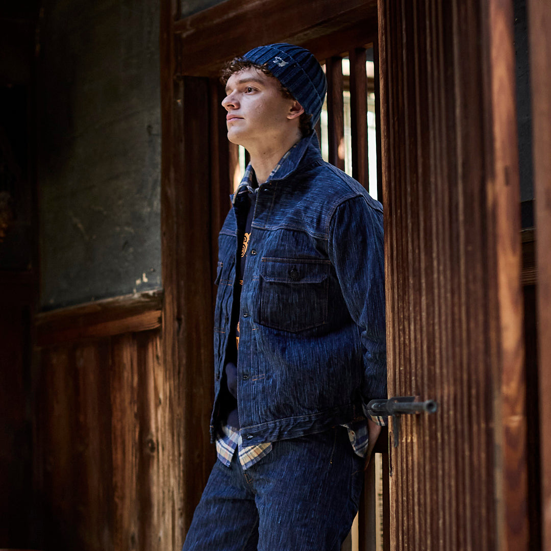 阿波正藍柿渋染デニムジャケット【D4615】 – STUDIO D'ARTISAN ONLINE